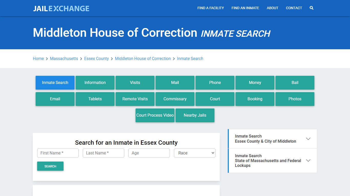 Middleton House of Correction Inmate Search - Jail Exchange